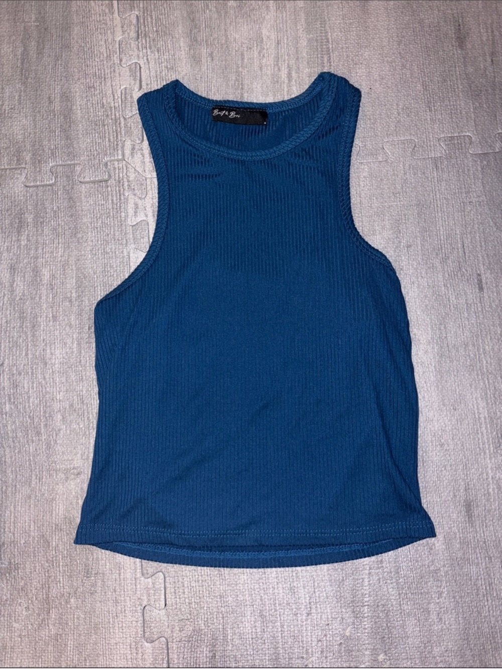 Blue Halter Neck Top
